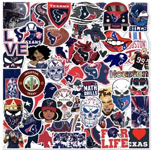 50pcs Texans Football Stickers Suitcase Water Bottle Laptop Waterproof Stickers - Picture 1 of 4