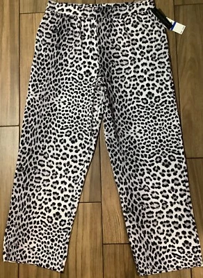 Donna Karan Sleepwear Loungewear Pants Women’s Size XL Sweater Knit Animal Print - Image 1 of 4