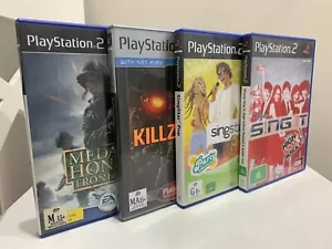 PlayStation 2 Game Bundle PAL Bulk Lot of 4 Games Action Shooter Karaoke - Picture 1 of 6