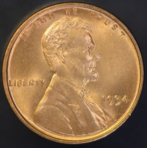 1934 LINCOLN CENT BU FRESH FROM AN ORIGINAL ROLL- LOT 6130 Cover