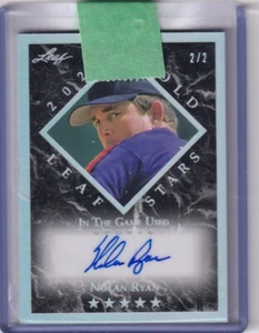 2024 Leaf In The Game Used Sports NOLAN RYAN Gold Stars AUTO #d 2/2 Autograph - Picture 1 of 1