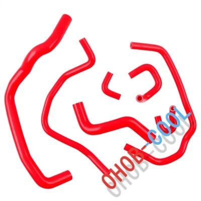 Red For 1994 1995 1996 Chevrolet Impala SS Silicone Radiator Water Coolant Hoses - Image 1 of 4