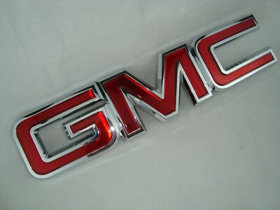 GMC Yukon XL Acadia 2007-2014 parrilla delantera emblema placa de identificación roja nuevo OEM 19421090 Foto 1 de 4