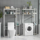 XL Waschmaschinenregal Toilettenregal WC Regal mit Ablage Hacken Badregal Metall