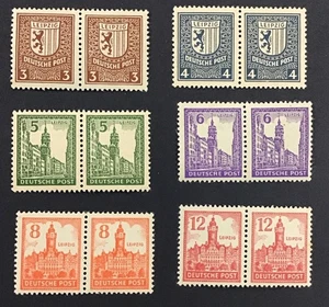 GDR  1946 XF MNH SC#14N15a-14N20a  Un watermarked Pairs,       (W60) - Picture 1 of 2