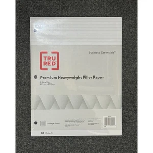 TRU rotes schweres College liniertes Füllpapier - 6er-Pack - 300 Blatt - Bild 1 von 1