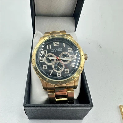 August Steiner  Gold-tone Men's Watch AS8060YG With Box and xtra links - Image 1 of 2