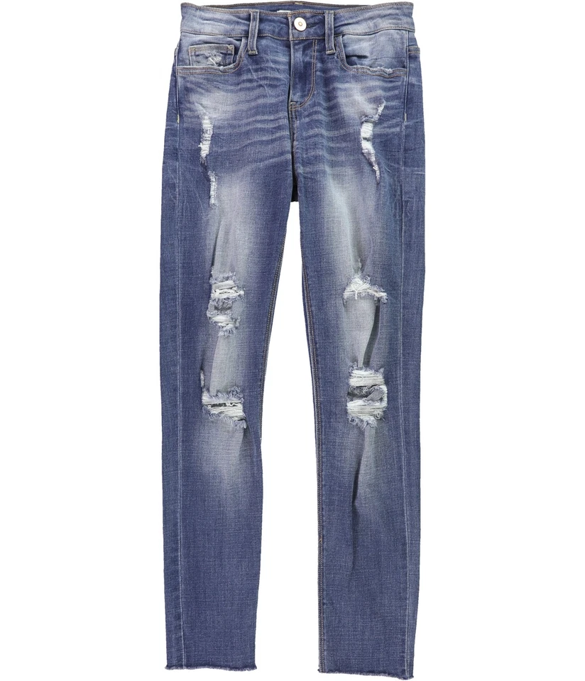 Jeans Daytrip Niñas Desgastados Calce Ajustado, Azul, Niños Grandes (8-20), L (16) Foto 1 de 3