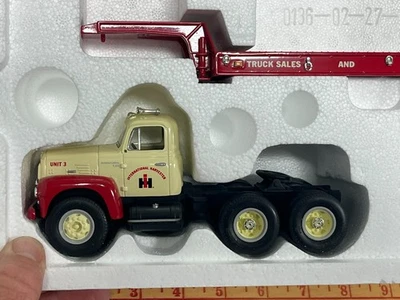 International IH TRUCK SALES 1:34 RF-200 Tandem w LOWBOY Trailer First Gear NIB - Image 1 of 4