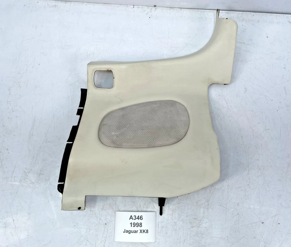 ✅ 97-00 OEM Jaguar XK8 XKR Cubierta de moldura de cuarto de conductor trasero izquierdo marfil Foto 1 de 4