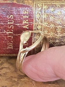 9ct  Gold Coiled Snake Band Ring, Size N, 2.1g,, Hallmarked Birmingham 1875 - Picture 1 of 13