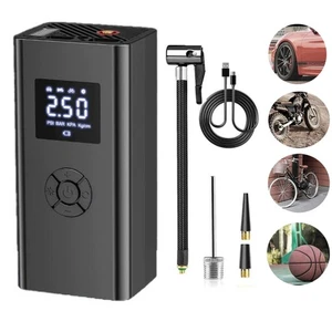 Cordless Car Tyre Inflator Digital USB Rechargeable Tire Air Compressor Pump UK - Picture 1 of 21