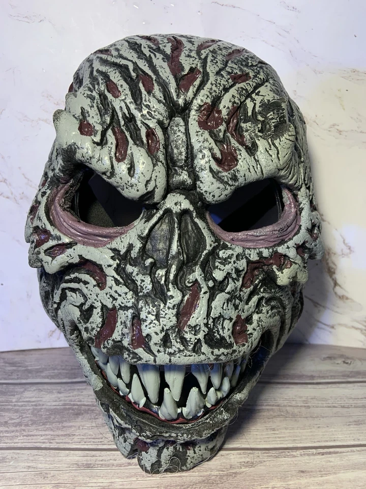 Demon Ghoul Moving Mouth Adult Mask Costume Halloween Awesome - Image 1 of 4