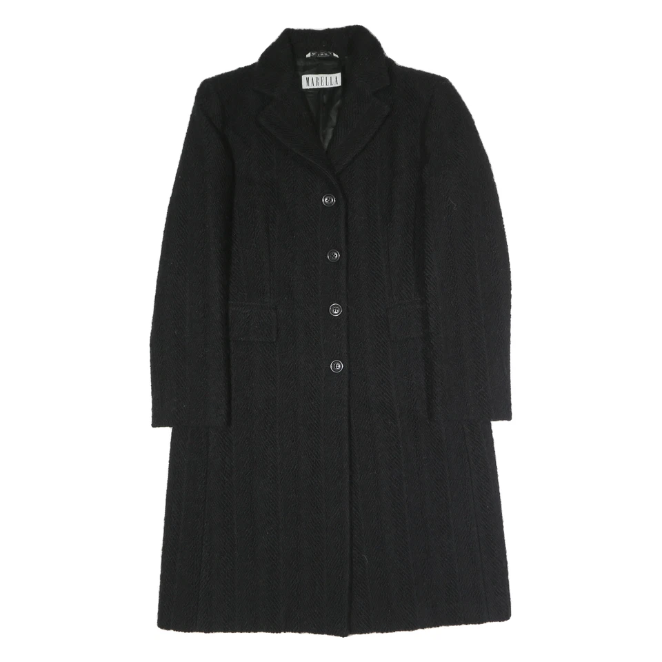 MARELLA Womens Black Tailored Jacket L Polyester Blend Button Closure - Image 1 of 4