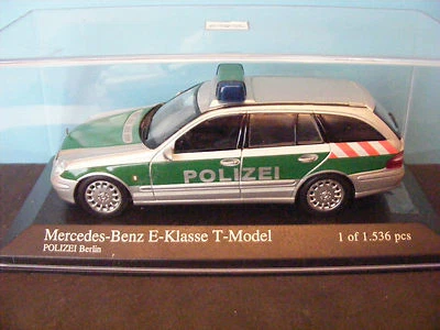 Mercedes Benz 'E' Class Berlin Pol.izei Estate car 1 of 1536 Minichamps 1:43rd.  - Image 1 of 4