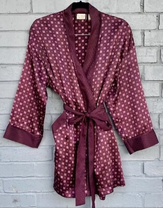 Vintage Victoria's Secret Gold Label Satin Belted Robe Kimono w/ Pockets O/S - Picture 1 of 17