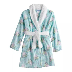 Disney Frozen Elsa Fleece Robe Girl Size 8 Plush Belted Sleepwear Robe NEW - Picture 1 of 1