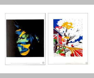 ANDY WARHOL Camouflage & Do It Yourself 1989 Official Authorized Litho Prints - Picture 1 of 3