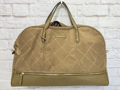Bolsa de viaje de fin de semana Vera Bradley marrón tostado estampado liso equipaje Foto 1 de 4