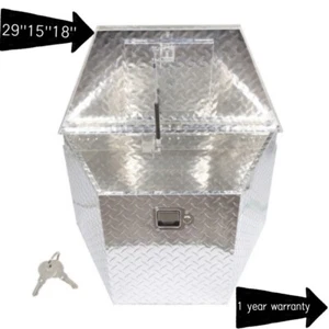 Labwork 29 Inch Aluminum Trailer Tool Box Utility Tool Box for Pick Up Truck RV - Picture 1 of 16