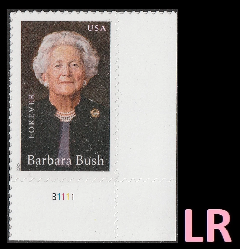 US 6022 Barbara Bush F plate single LR MNH 2025 after 6/15 - Image 1 of 1