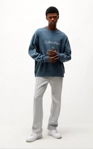 Calvin Klein Mens $80 Terry Crewneck Sweatshirt Size L - Picture 1 of 8