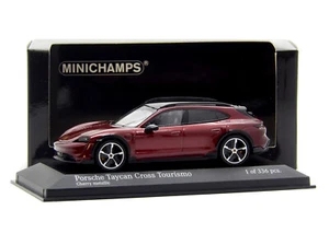 1/43 Porsche Taycan Turbo S Cross Turismo Red Minichamps Scale Model 410 069300 - Picture 1 of 4