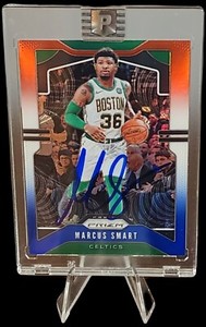2019-20 Panini Prizm Red, White, & Blue Prizm Marcus Smart Autographed (PA COA)