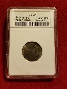 ANAC  2004 P Jefferson Handshake Nickel Error CDDO-001 MS63. Our T8724 - Picture 1 of 4