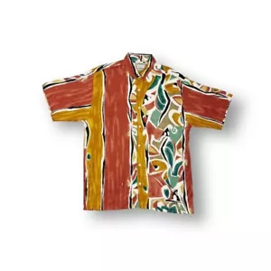 Smith & Brooks Multi Coloured Funky Wavy Patterned Short Sleeve Button Up Shirt - Picture 1 of 6