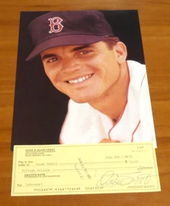 Tony Conigliaro Ozzie Sweet Sport Magazine Page Photo w/ Signed Cancelled Check - Picture 1 of 6