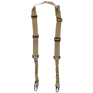 2 Point Tactical Rifle Bungee Sling Strap Adjustable Belt Hunting Coyote Tan - Picture 1 of 1