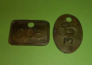 Matched Number Pair N.C.B South Leicester Zeche Kohlemine Bergleute Grubenschecks - Bild 1 von 2
