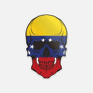 Venezuela Flagge Totenkopf Vinyl Aufkleber Abziehbild - Bild 1 von 1