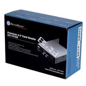 SilverStone Premium 3.5 Inch Card Reader with extra Silver Faceplate (SST-FP35B) - Picture 1 of 8