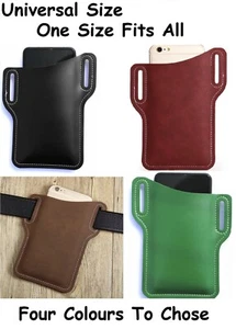 For Samsung Galaxy S23 S22 S21 S20 Brown Leather Belt Tradesman Case Pouch - Picture 1 of 11