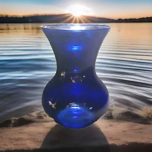 Vaso Libby blu cobalto 7" ottime condizioni! - Foto 1 di 5