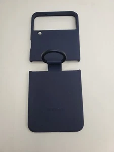 Genuine Samsung Silicone Cover Case with Ring for Galaxy Z Flip4 Navy - USED - Photo 1 sur 2