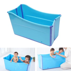 Bañera Plegable Agrandada Azul Adultos Niños Bañera Sauna Piscina Reino Unido - Imagen 1 de 6