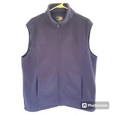 Bass Pro Shops Fleece Vest Mens Large adjustable Full Zip Grey Lg
