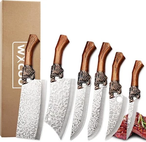 Forged Kitchen Chef Knife Set of 6 HQ High Carbon Steel - WXCOO - Picture 1 of 7