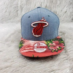 MIAMI HEAT New Era 9Fifty NBA HWC Mens Hat Cap Strapback Adjustable Size M/L - Picture 1 of 5