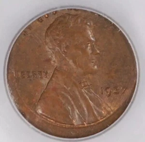 1937 1c Struck Off Center wheat cent Mint Error coin ICG MS64BN - Picture 1 of 3