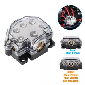 Efficient Power Distribution Car Audio Amp Block 0G In 2G 4G 8G Out - Picture 1 of 8