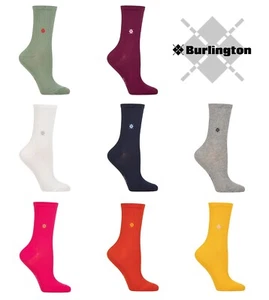 Burlington Womens Cotton Socks "York" Organic Ribbed 3.5-7 Many Colours - 1 Pair - Picture 1 of 15