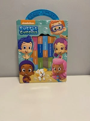 Nickelodeon Bubble Guppies 12 Board Book Block Box W/ Carrying Case Nice! - Image 1 of 4