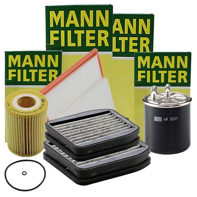 Kit de filtro de aceite de motor de combustible de cabina de aire Mann-Filter para Mercedes-Benz E320 Foto 1 de 2