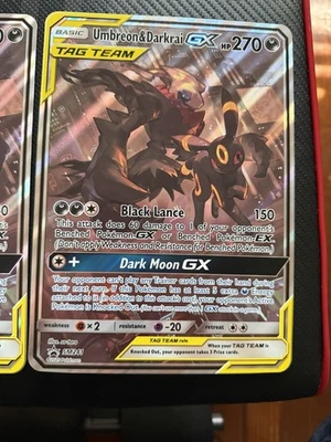 **JUMBO OVERSIZED** Umbreon & Darkrai GX Tag Team Black Star Promo SM241  Lp-nm - Image 1 of 4