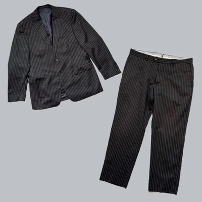 VERSACE Collection Men's Wool Pinstripe Suit Size 56 XL - Image 1 of 4