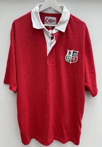Vintage British Lions Rugby Shirt Cotton Traders Red Short Sleeve Mens Large L - Picture 1 of 8